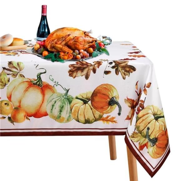 Thanksgiving & Halloween Pumpkins Tablecloth - Rectangle 60x84 inch - Picture 1 of 6
